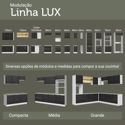 Imagem de Balcão Gabinete de Pia 120 cm 2 Portas 3 Gavetas (Sem Tampo) Lux Madesa