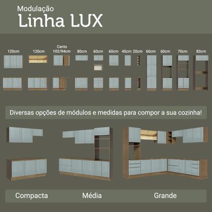 Imagem de Balcão Gabinete de Pia 120 cm 2 Portas (Sem Tampo) Lux Madesa