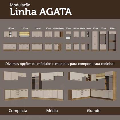 Imagem de Balcão Gabinete de Pia Cozinha 2 Portas Rustic/Crema Agata Madesa