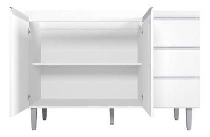 Imagem de Balcão Gabinete Multiuso Andreia 100cm 2 Portas 1 Gav