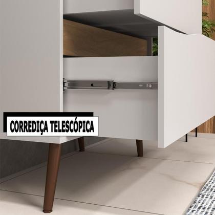 Imagem de Balcão Gabinete Para Banheiro Com Pés 80cm Evie B06 Branco Tau - Lyam Decor