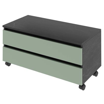 Imagem de Balcão Gabinete para Banheiro sem Cuba 80cm com rodízio e gaveta BN3603 Tecnomóbili