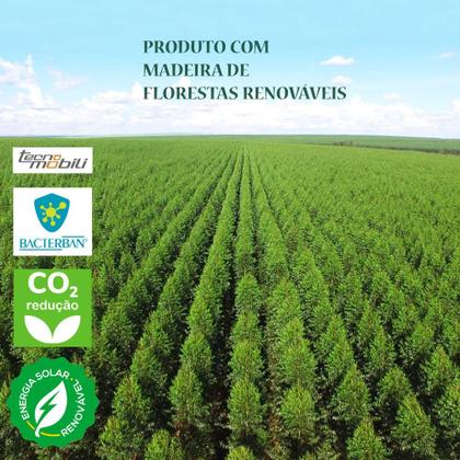 Imagem de Balcão Gabinete para Banheiro sem Cuba 80cm com rodízio e gaveta BN3603 Tecnomóbili