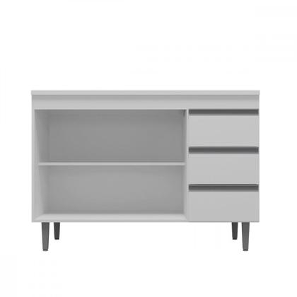 Imagem de Balcão Gabinete Para Pia 100cm Andréia 2 portas 3 Gavetas - AJL Móveis