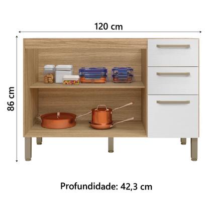 Imagem de Balcão Gabinete Para Pia 1,20m Versalhes Kit's Paraná