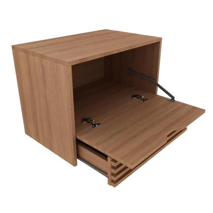Imagem de Balcão Gabinete Suspenso 60cm com 1 Porta e 1 Gaveta BN3613 Amêndoa - Tecno