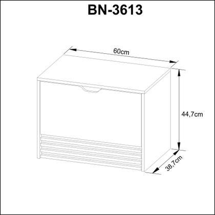 Imagem de Balcão Gabinete Suspenso com gaveta BN3613 Amêndoa/Mármore Branco