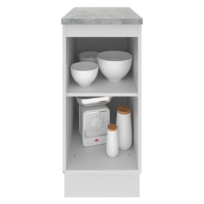 Imagem de Balcão Glamy 35cm 1 Porta Branco e Rustic Madesa