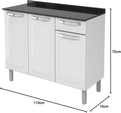 Imagem de Balcao itatiaia ig3g1-105 rose 2023 c/ tampo branco
