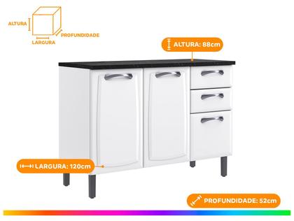 Imagem de Balcão Itatiaia New Premium 3 Portas 2 Gavetas