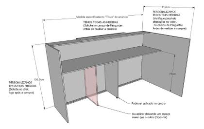 Imagem de Balcão L Recepção Caixa 166cm Freijó Syncro LINHA BLACK  2.1