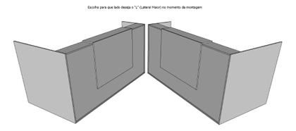 Imagem de Balcão L Recepção Caixa 166cm Freijó Syncro LINHA BLACK  2.1