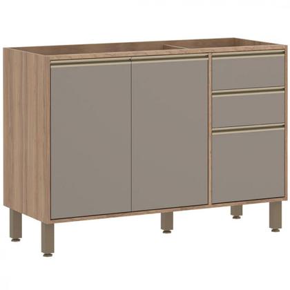 Imagem de BalcAo Luciane Yara 2 Portas 3 Gavetas sem Tampo 120 cm 1304/199