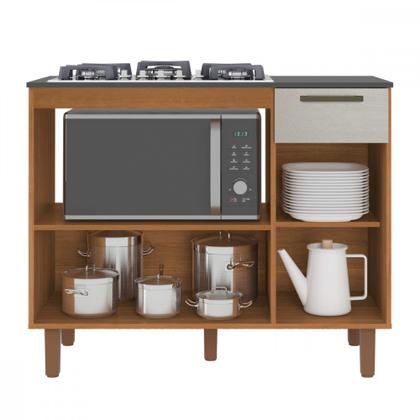 Imagem de Balcão Master para Cooktop 5 Bocas e Forno Cinamomo Areia Zanzini