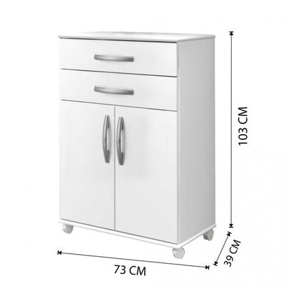 Imagem de Balcão Mônaco Arte Móveis 2 Portas 2 Gaveta Flex 