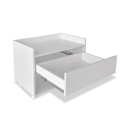 Imagem de Balcão Móvel de Banheiro MDF Organizador Gabinete com Rodízios SSX Multicoisas