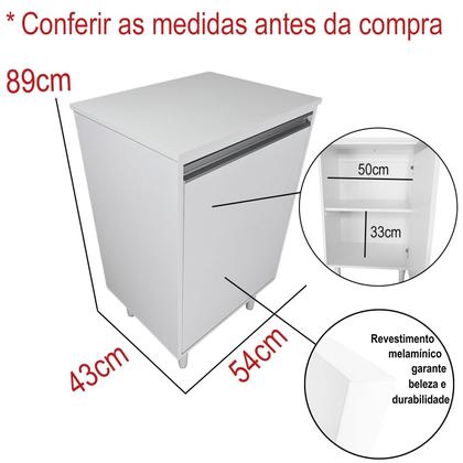 Imagem de Balcão Multiuso 54cm em MDF com Puxador Perfil 