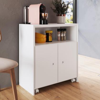 Imagem de Balcão Multiuso 68,4cm c/ Rodízios e Mesa Retrátil BL1000 Art in Móveis