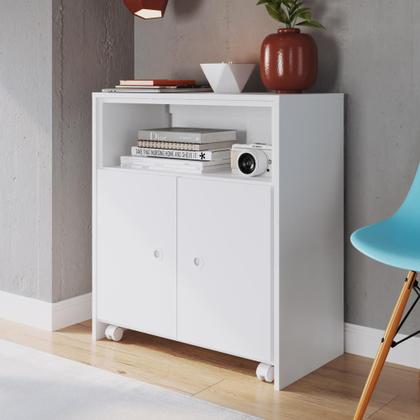 Imagem de Balcão Multiuso 68,4cm c/ Rodízios e Mesa Retrátil BL1000 Art in Móveis