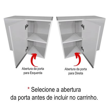 Imagem de Balcão Multiuso 95cm em MDF de Canto Branco