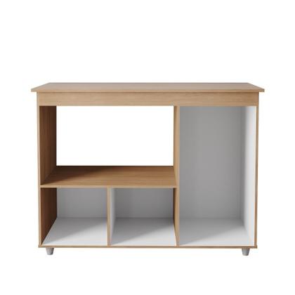 Imagem de Balcão Multiuso Liza 114m 3 portas com Nicho Para Forno/Microondas - Savana/Off White Móblis 