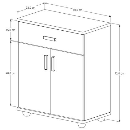 Imagem de Balcão Multiuso Mell para Forno Microondas Cedro Com Off ENVIA SOMENTE 01 UN