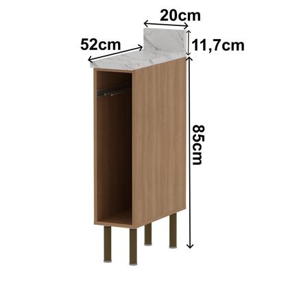 Imagem de Balcão Nicho 20cm com Tampo e Porta Toalha Cz