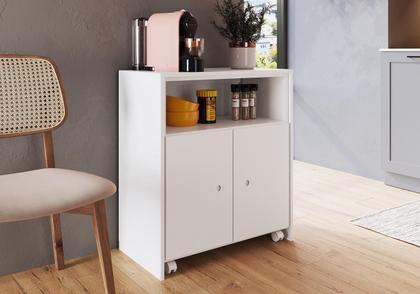 Imagem de Balcao Organizador Multiuso Com Mesa Recolhivel Rod Funcionale Branco