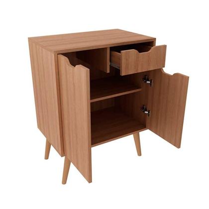 Imagem de Balcão p/ Banheiro c/ Pés BN3637 s/ Cuba c/ 2 Portas e 1 Gaveta 60cm Branco - Tecno Mobili