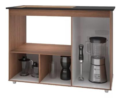 Imagem de Balcão P/ Cooktop De 5 Bocas Forno Microondas Multiuso Ana