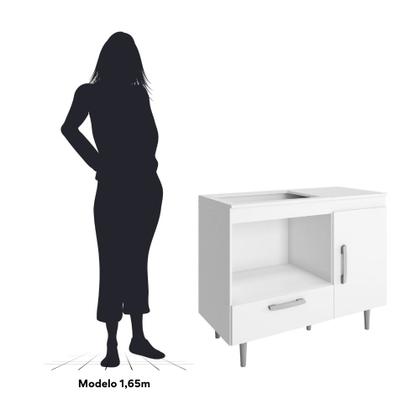 Imagem de Balcão para Cooktop 04 bocas 01 gaveta e 01 portas alecrim