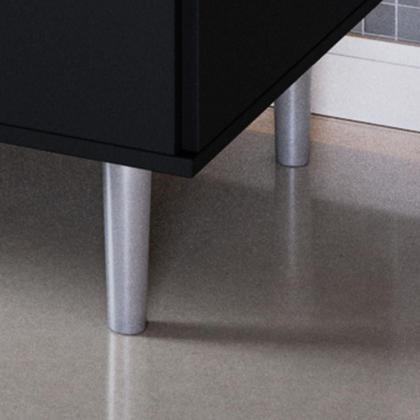 Imagem de Balcão Para Cooktop 0,80m 5 Bocas 2 Portas Turim Preto