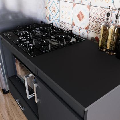 Imagem de Balcão Para Cooktop 1,05m 5 Bocas 1 Nicho Com 1 Porta E Gaveta Turim 