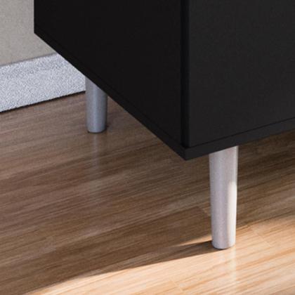 Imagem de Balcão Para Cooktop 1,20m 5 Bocas 2 Portas E 3 Gavetas Turim Preto