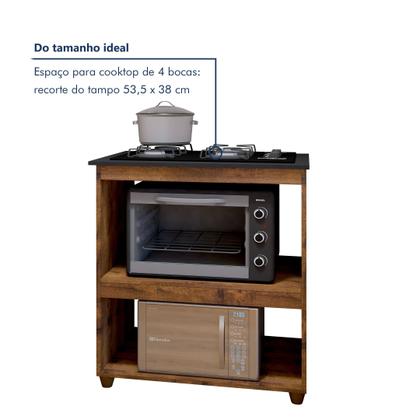 Imagem de Balcão para Cooktop 4 Bocas 2 Nichos para Forno Turim