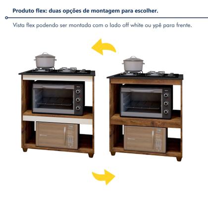 Imagem de Balcão para Cooktop 4 Bocas 2 Nichos para Forno Turim