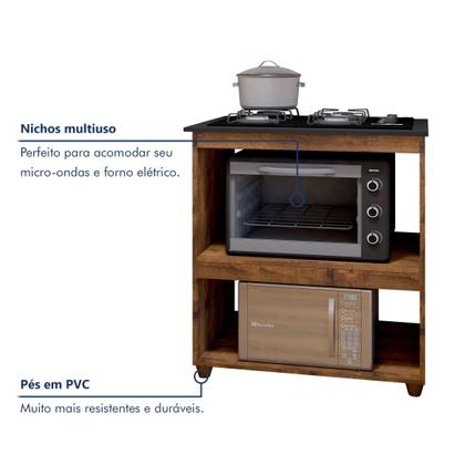 Imagem de Balcão para Cooktop 4 Bocas 2 Nichos para Forno Turim