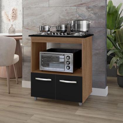 Imagem de Balcão Para Cooktop 4 Bocas 2 Portas Armário De Cozinha Elisa - SSX Multicoisas