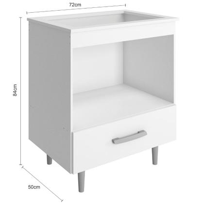 Imagem de Balcão Para Cooktop 4 bocas Alecrim Branco Poliman