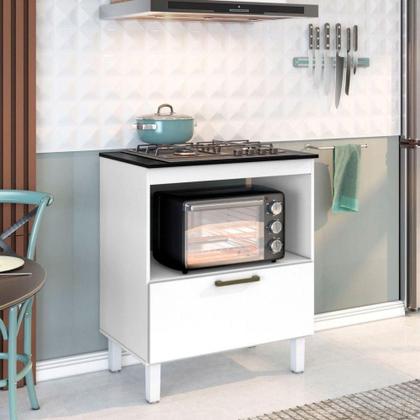 Imagem de Balcão Para Cooktop 4 Bocas Com 1 Porta Master Branco