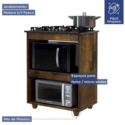 Imagem de Balcão Para Cooktop 4 Bocas Turim Ipê