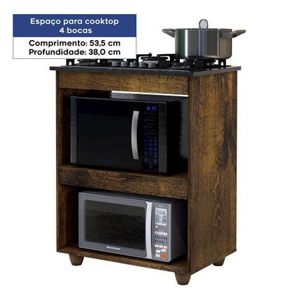 Imagem de Balcão Para Cooktop 4 Bocas Turim Ipê