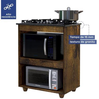 Imagem de Balcão Para Cooktop 4 Bocas Turim Ipê