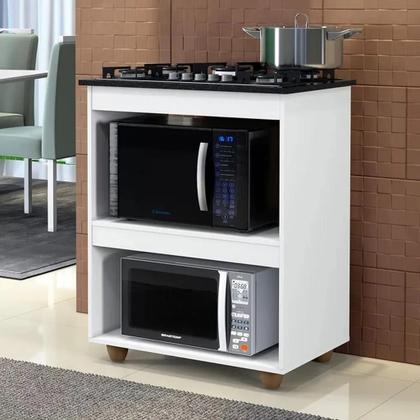 Imagem de Balcão para Cooktop 4 Bocas Turim - Kaiki Móveis - Branco