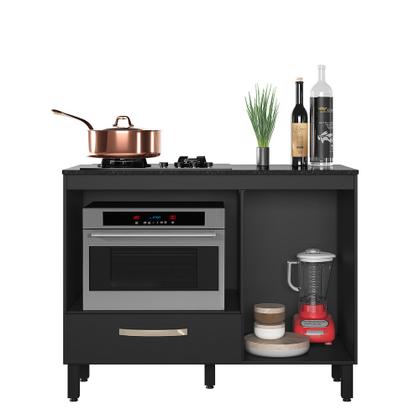 Imagem de Balcão Para Cooktop 4 ou 5 Bocas e Forno Fit com Porta e Gaveta
