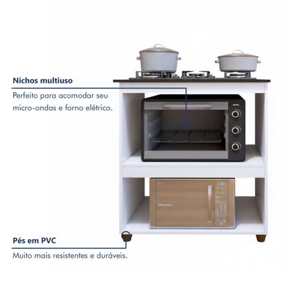 Imagem de Balcão para Cooktop 5 Bocas 2 Nichos para Forno Turim