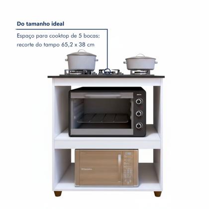 Imagem de Balcão para Cooktop 5 Bocas 2 Nichos para Forno Turim