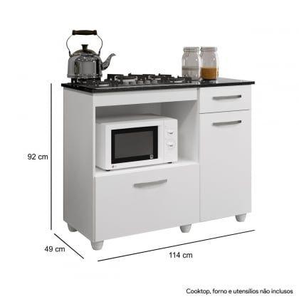 Imagem de Balcão para Cooktop 5 Bocas 2 Portas 1 Gaveta Violeta Kaiki Móveis