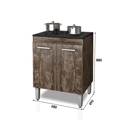 Imagem de Balcão para cooktop 5 bocas 2 portas castani nauru