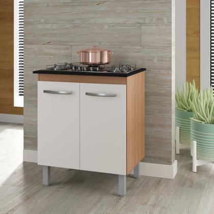 Imagem de Balcão para Cooktop 5 Bocas com 2 Portas Jade Savana/Off White - Moblis